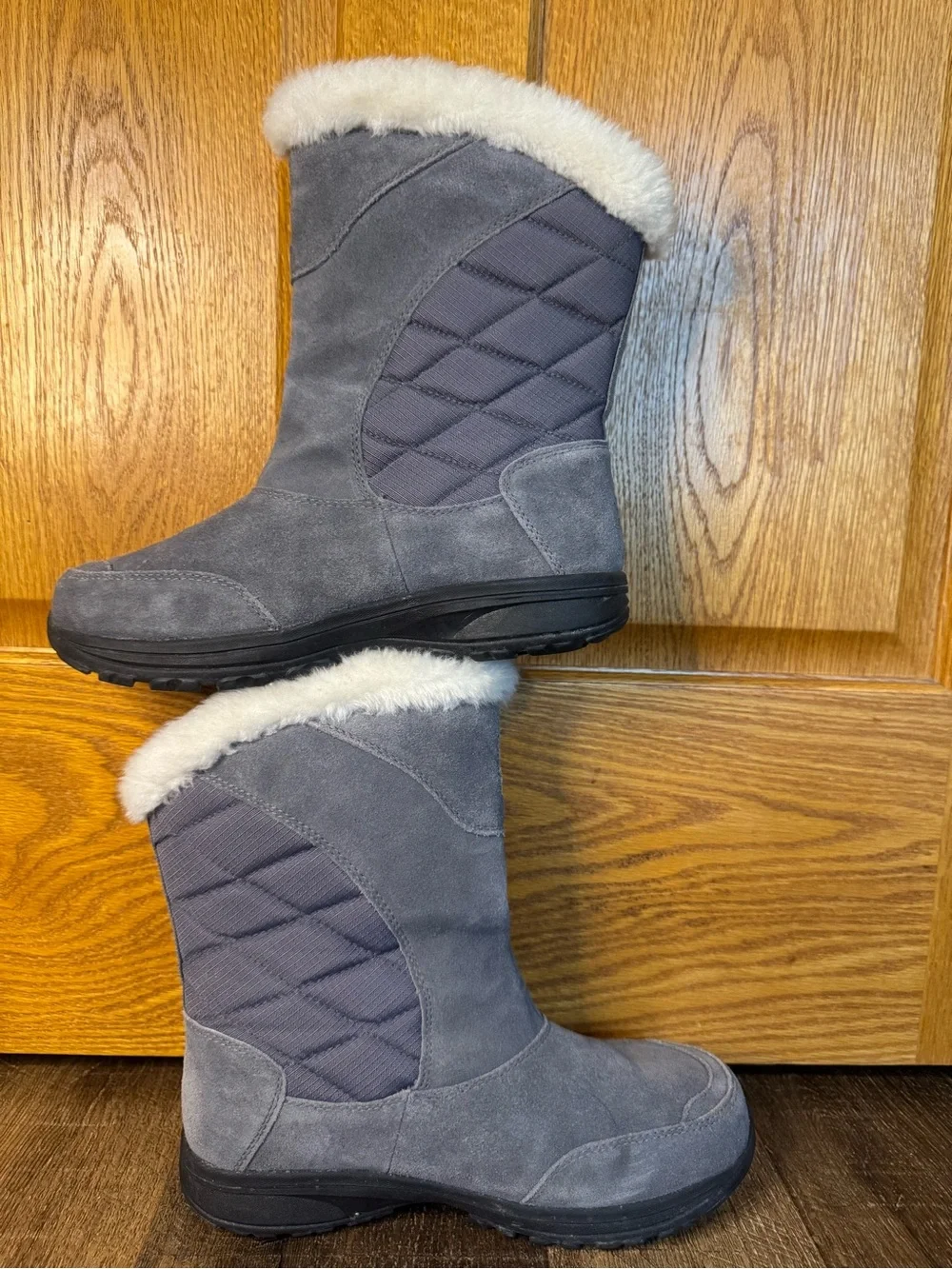 Columbia Heavenly Slip Omni-Heat Snow Boots Grey Size 9